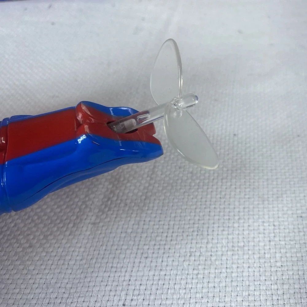 Flying Super Hero Action Figure Toy Battery Operated Cape Included Spins In Air